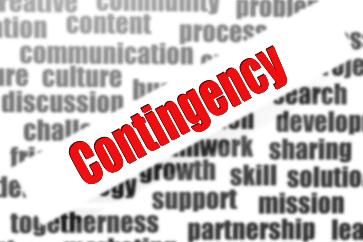 The word contingency over other related words