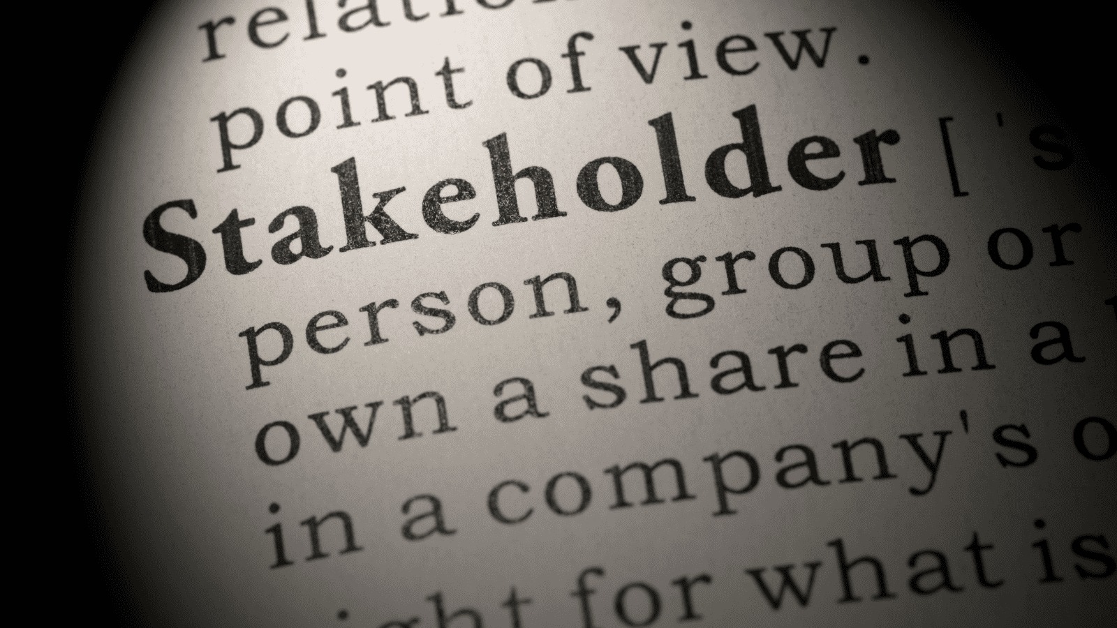 stakeholder definition in book