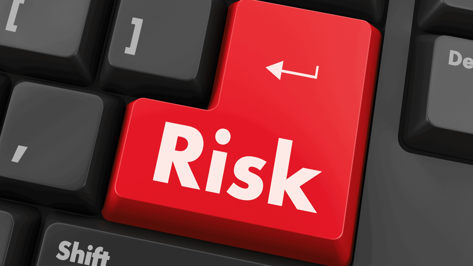 Enter button on keyboard stating risk