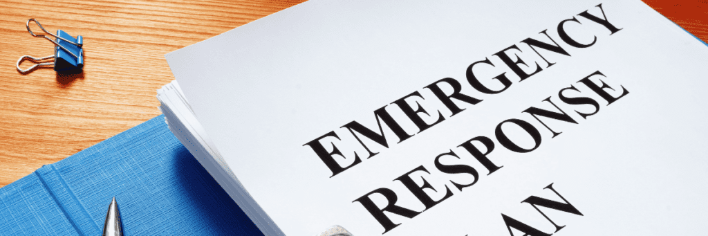Emergency response plan document